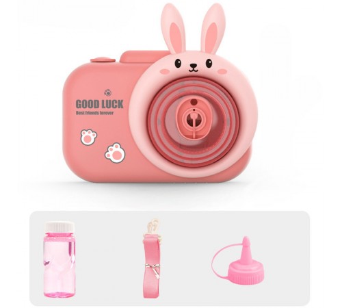 Фотокамера-генератор мильних бульбашок 9996 Children's camera Rabbit / Pink Фотокамера-генератор мильних бульбашок 9996 Children's camera Rabbit / Pink