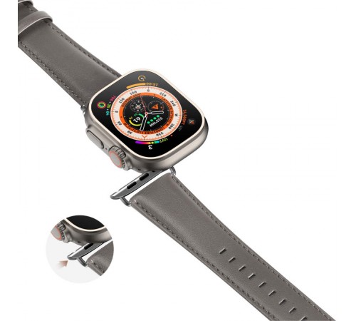 Ремінець Dux Ducis Leather Strap Classic для Apple Watch 38/40/41/42mm(ser.10) Grey Ремінець Dux Ducis Leather Strap Classic для Apple Watch 38/40/41/42mm(ser.10) Grey