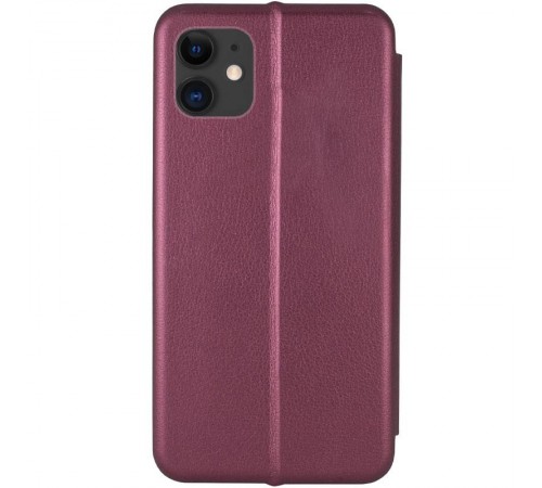 Шкіряний чохол-книжка Classy для Apple iPhone 13 (6.1") Бордовий