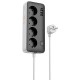 Подовжувач Hoco AC21 Sunlight 4-bit (1C/3A/4xSocket) (3m) Black