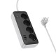 Подовжувач Hoco AC21 Sunlight 4-bit (1C/3A/4xSocket) (3m) Black