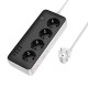 Подовжувач Hoco AC21 Sunlight 4-bit (1C/3A/4xSocket) (3m) Black