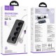 Подовжувач Hoco AC21 Sunlight 4-bit (1C/3A/4xSocket) (3m) Black