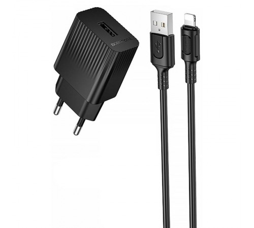 МЗП Borofone BAS71A Source 10.5W (1USB-A) + кабель USB to Lightning Black МЗП Borofone BAS71A Source 10.5W (1USB-A) + кабель USB to Lightning Black