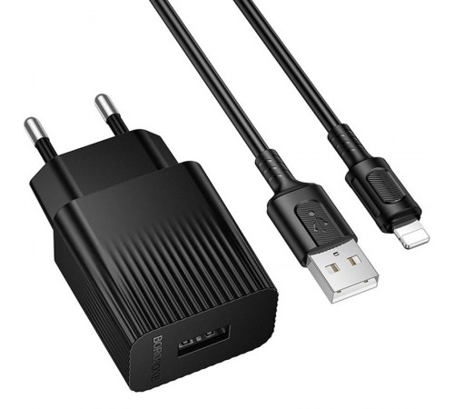 МЗП Borofone BAS71A Source 10.5W (1USB-A) + кабель USB to Lightning Black МЗП Borofone BAS71A Source 10.5W (1USB-A) + кабель USB to Lightning Black