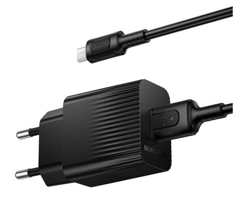 МЗП Borofone BAS71A Source 10.5W (1USB-A) + кабель USB to MicroUSB Black МЗП Borofone BAS71A Source 10.5W (1USB-A) + кабель USB to MicroUSB Black