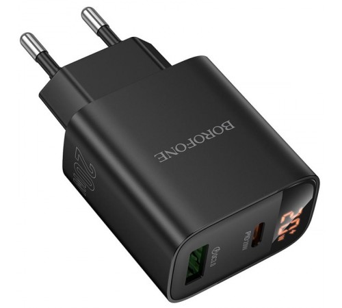 МЗП Borofone BA96A Ilustre with digital display PD20W+QC3.0 (1USB-A/1C) Black МЗП Borofone BA96A Ilustre with digital display PD20W+QC3.0 (1USB-A/1C) Black
