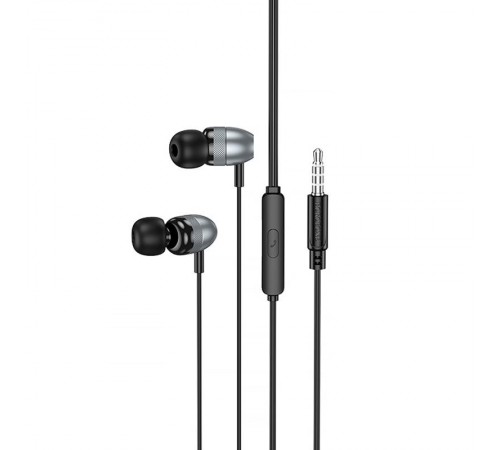 Навушники Borofone BM95 Excepcional universal with microphone (3.5mm/1.2m) Metal gray