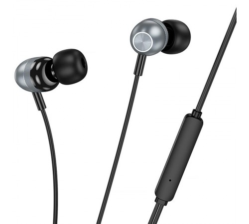 Навушники Borofone BM95 Excepcional universal with microphone (3.5mm/1.2m) Metal gray