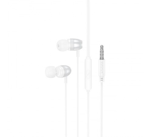 Навушники Borofone BM95 Excepcional universal with microphone (3.5mm/1.2m) Silver