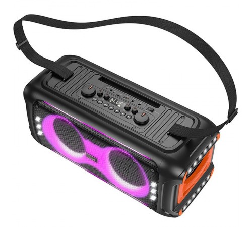 Bluetooth колонка Hoco HA9 Kayman + два мікрофона Black