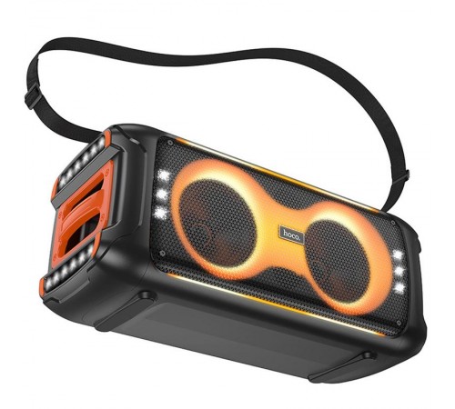 Bluetooth колонка Hoco HA9 Kayman + два мікрофона Black
