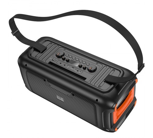 Bluetooth колонка Hoco HA9 Kayman + два мікрофона Black