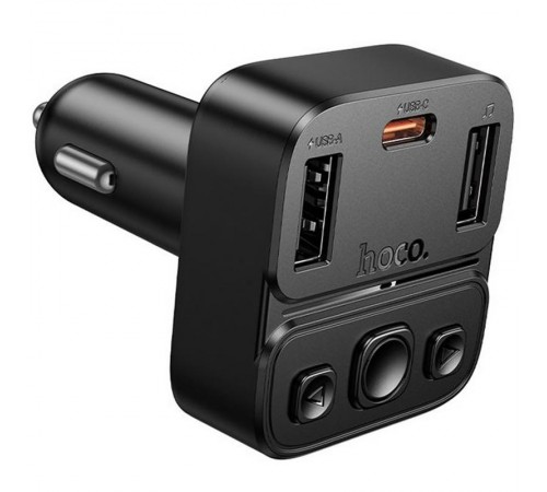 АЗП FM модулятор Hoco E87 Delta 35W (1USB-A/1C) Black АЗП FM модулятор Hoco E87 Delta 35W (1USB-A/1C) Black