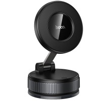 Автотримач Hoco H86 Dragon manual suction cup magnetic (universal) Black / Metal gray