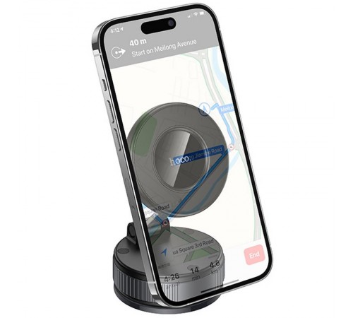 Автотримач Hoco H86 Dragon manual suction cup magnetic (universal) Black / Metal gray Автотримач Hoco H86 Dragon manual suction cup magnetic (universal) Black / Metal gray