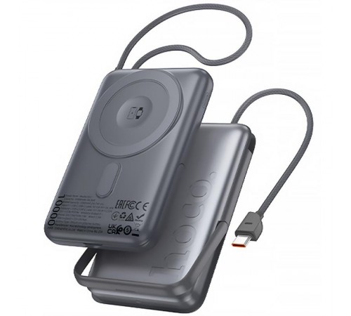 Портативний ЗП Power Bank Hoco Q43 Clever dual PD20W з БЗП Type-C 10000 mAh Metal gray