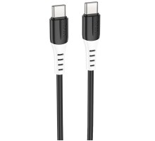 Дата кабель Hoco X82 Silicone Type-C to Type-C 60W (1m) Black