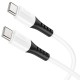 Дата кабель Hoco X82 Silicone Type-C to Type-C 60W (1m) White