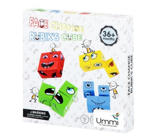 Настільна інтерактивна гра Ummi Face Change Rubik's Cube White Настільна інтерактивна гра Ummi Face Change Rubik's Cube White