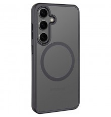 TPU+PC чохол Metal Buttons with MagSafe Colorful для Samsung Galaxy S25 Edge Чорний / Black