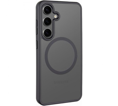 TPU+PC чохол Metal Buttons with MagSafe Colorful для Samsung Galaxy S25 Edge Чорний / Black TPU+PC чохол Metal Buttons with MagSafe Colorful для Samsung Galaxy S25 Edge Чорний / Black
