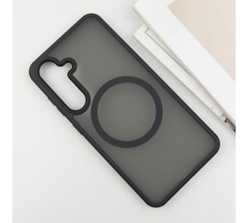TPU+PC чохол Metal Buttons with MagSafe Colorful для Samsung Galaxy S25 Edge Чорний / Black TPU+PC чохол Metal Buttons with MagSafe Colorful для Samsung Galaxy S25 Edge Чорний / Black