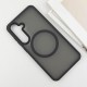 TPU+PC чохол Metal Buttons with MagSafe Colorful для Samsung Galaxy S25 Edge Чорний / Black