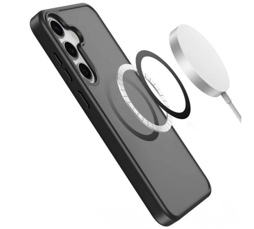 TPU+PC чохол Metal Buttons with MagSafe Colorful для Samsung Galaxy S25 Edge Чорний / Black TPU+PC чохол Metal Buttons with MagSafe Colorful для Samsung Galaxy S25 Edge Чорний / Black