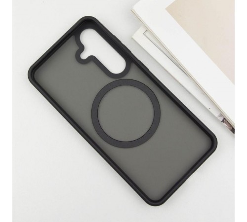 TPU+PC чохол Metal Buttons with MagSafe Colorful для Samsung Galaxy S25 Edge Чорний / Black TPU+PC чохол Metal Buttons with MagSafe Colorful для Samsung Galaxy S25 Edge Чорний / Black