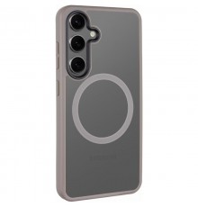 TPU+PC чохол Metal Buttons with MagSafe Colorful для Samsung Galaxy S25 Edge Сірий / Grey