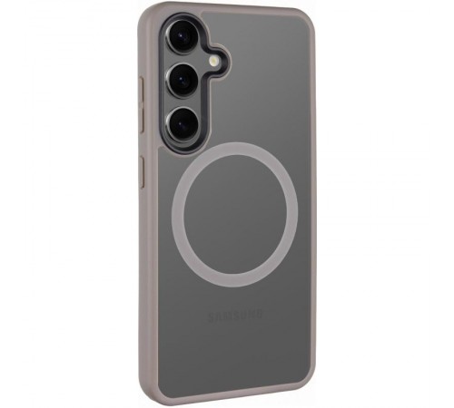 TPU+PC чохол Metal Buttons with MagSafe Colorful для Samsung Galaxy S25 Edge Сірий / Grey TPU+PC чохол Metal Buttons with MagSafe Colorful для Samsung Galaxy S25 Edge Сірий / Grey