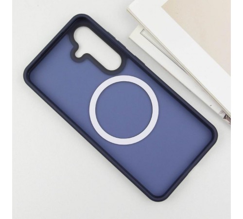 TPU+PC чохол Metal Buttons with MagSafe Colorful для Samsung Galaxy S25 Edge Синій / Navy Blue TPU+PC чохол Metal Buttons with MagSafe Colorful для Samsung Galaxy S25 Edge Синій / Navy Blue