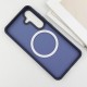 TPU+PC чохол Metal Buttons with MagSafe Colorful для Samsung Galaxy S25 Edge Синій / Navy Blue