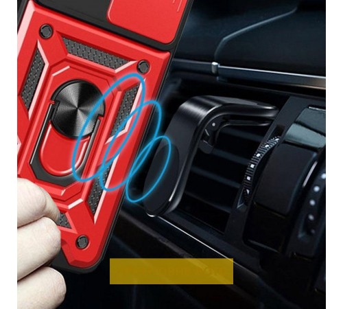 Ударостійкий чохол Camshield Serge Ring для Xiaomi Redmi A5 / Poco C71 Червоний