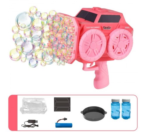 Пістолет з мильними бульбашками SHT KB1294 Car на 139 отворів + 2xbottle 60ml Pink Пістолет з мильними бульбашками SHT KB1294 Car на 139 отворів + 2xbottle 60ml Pink