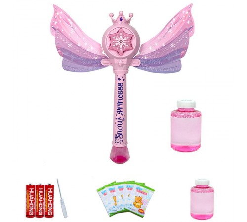 Пістолет з мильними бульбашками SHT 8603 Snow Princess + bottle 130ml Pink Пістолет з мильними бульбашками SHT 8603 Snow Princess + bottle 130ml Pink
