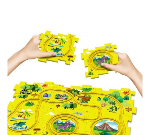 Розвиваюча іграшка-пазл SHT 1103A Dinosaur Park (25pcs) Yellow Розвиваюча іграшка-пазл SHT 1103A Dinosaur Park (25pcs) Yellow