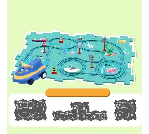 Розвиваюча іграшка-пазл SHT 1103C Ocean World (25pcs) Turquoise Розвиваюча іграшка-пазл SHT 1103C Ocean World (25pcs) Turquoise