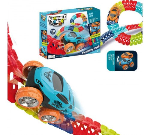Інтерактивний трек з інерційною машинкою SHT 288 Changeable Trak (138pcs/1CAR) Colorful Інтерактивний трек з інерційною машинкою SHT 288 Changeable Trak (138pcs/1CAR) Colorful