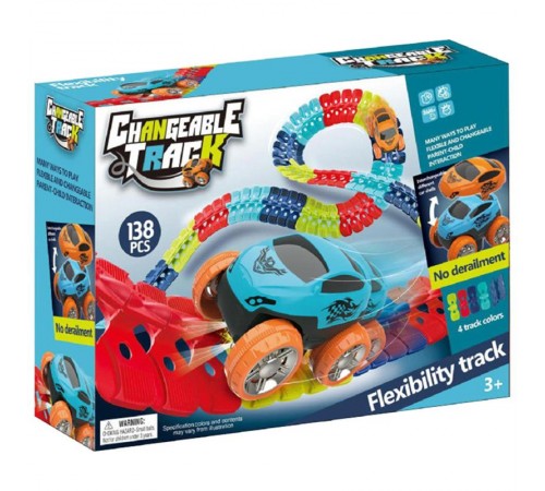 Інтерактивний трек з інерційною машинкою SHT 288 Changeable Trak (138pcs/1CAR) Colorful Інтерактивний трек з інерційною машинкою SHT 288 Changeable Trak (138pcs/1CAR) Colorful