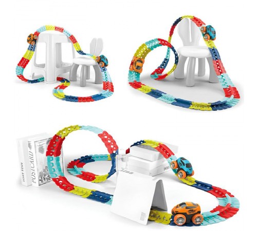 Інтерактивний трек з інерційною машинкою SHT 388 Changeable Trak (184pcs/1CAR) Colorful Інтерактивний трек з інерційною машинкою SHT 388 Changeable Trak (184pcs/1CAR) Colorful