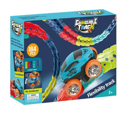 Інтерактивний трек з інерційною машинкою SHT 388 Changeable Trak (184pcs/1CAR) Colorful Інтерактивний трек з інерційною машинкою SHT 388 Changeable Trak (184pcs/1CAR) Colorful