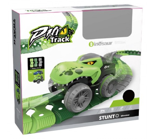 Інтерактивний трек з інерційною машинкою SHT 5510-5 Dino Trak (168pcs/1CAR) Green Інтерактивний трек з інерційною машинкою SHT 5510-5 Dino Trak (168pcs/1CAR) Green