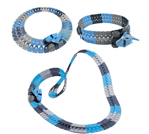 Інтерактивний трек з інерційною машинкою SHT 5510-3 Shark Trak (92pcs/1CAR) Blue Інтерактивний трек з інерційною машинкою SHT 5510-3 Shark Trak (92pcs/1CAR) Blue