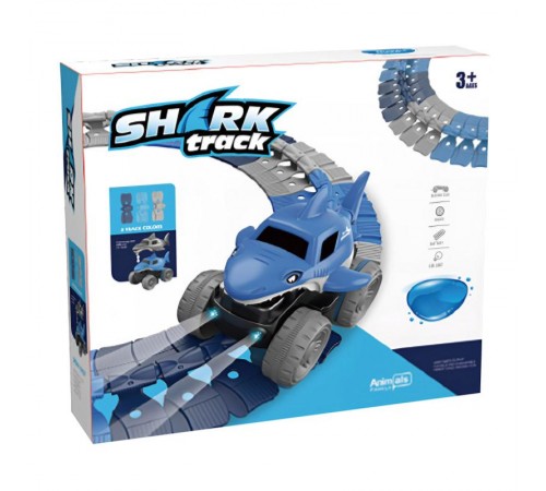 Інтерактивний трек з інерційною машинкою SHT 5510-2 Shark Trak (138pcs/1CAR) Blue Інтерактивний трек з інерційною машинкою SHT 5510-2 Shark Trak (138pcs/1CAR) Blue