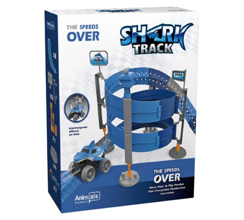 Інтерактивний трек з інерційною машинкою SHT 5510-9 Deluxe Edition Shark Trak (138pcs/1CAR) Blue Інтерактивний трек з інерційною машинкою SHT 5510-9 Deluxe Edition Shark Trak (138pcs/1CAR) Blue