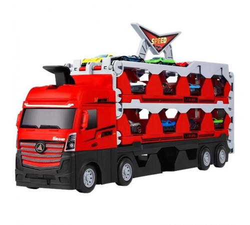 Ігровий набір-вантажівка SHT D663-T202 Catapult Truck + 8 small car Colorful Ігровий набір-вантажівка SHT D663-T202 Catapult Truck + 8 small car Colorful
