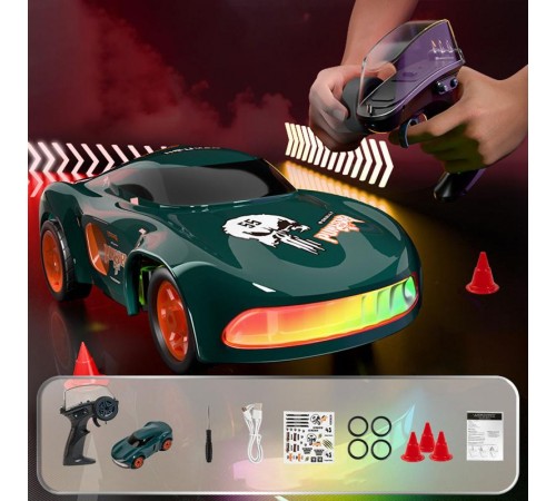 Дріфт-машина на радіокеруванні SHT K11 (1:64) Sports Car 2.4G Green