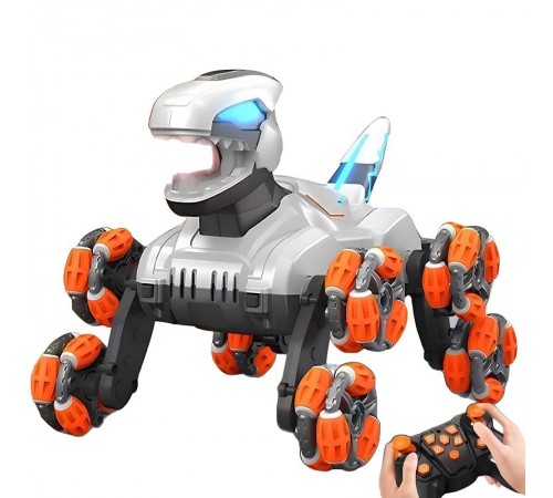 Дитячий восьмиколісний динозавр на радіокеруванні SHT 2590 2.4G (with 2 remote) Grey / Orange Дитячий восьмиколісний динозавр на радіокеруванні SHT 2590 2.4G (with 2 remote) Grey / Orange